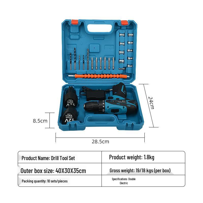 

Многофункциональный 12V Перезаряжаемый Литиевый Электрический Дрель-Шуруповерт Набор