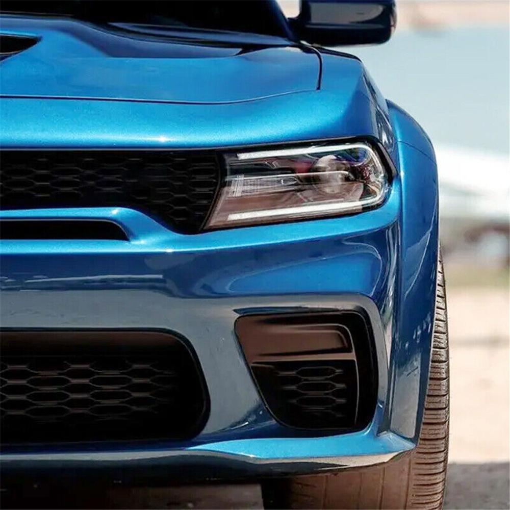 Left & Right Fog Light Lamp Cover Bezel Trim Fit For Dodge Charger 2015-2021