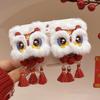 Girl's Hair Accessories Chinese Style Hair Cards Children's New Year Fans Ancient Style Hair Clips Hanfu Headwear New Year Gifts