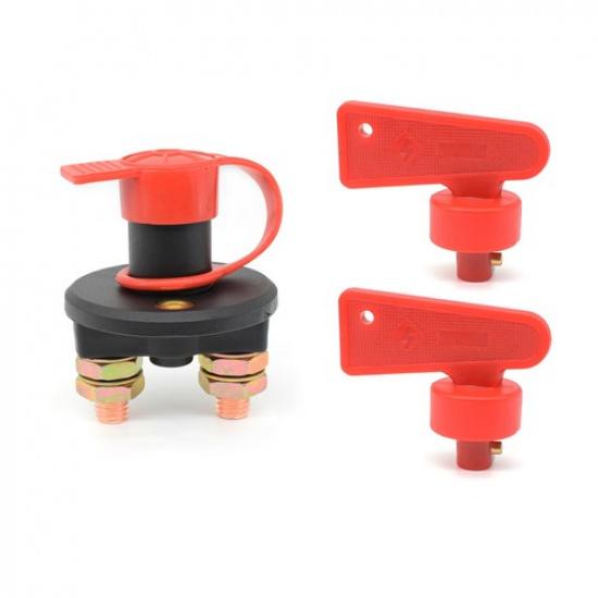 Выключатель-изолятор аккумулятора с запасным ключом Главный выключатель питания Отключить 100А 12В