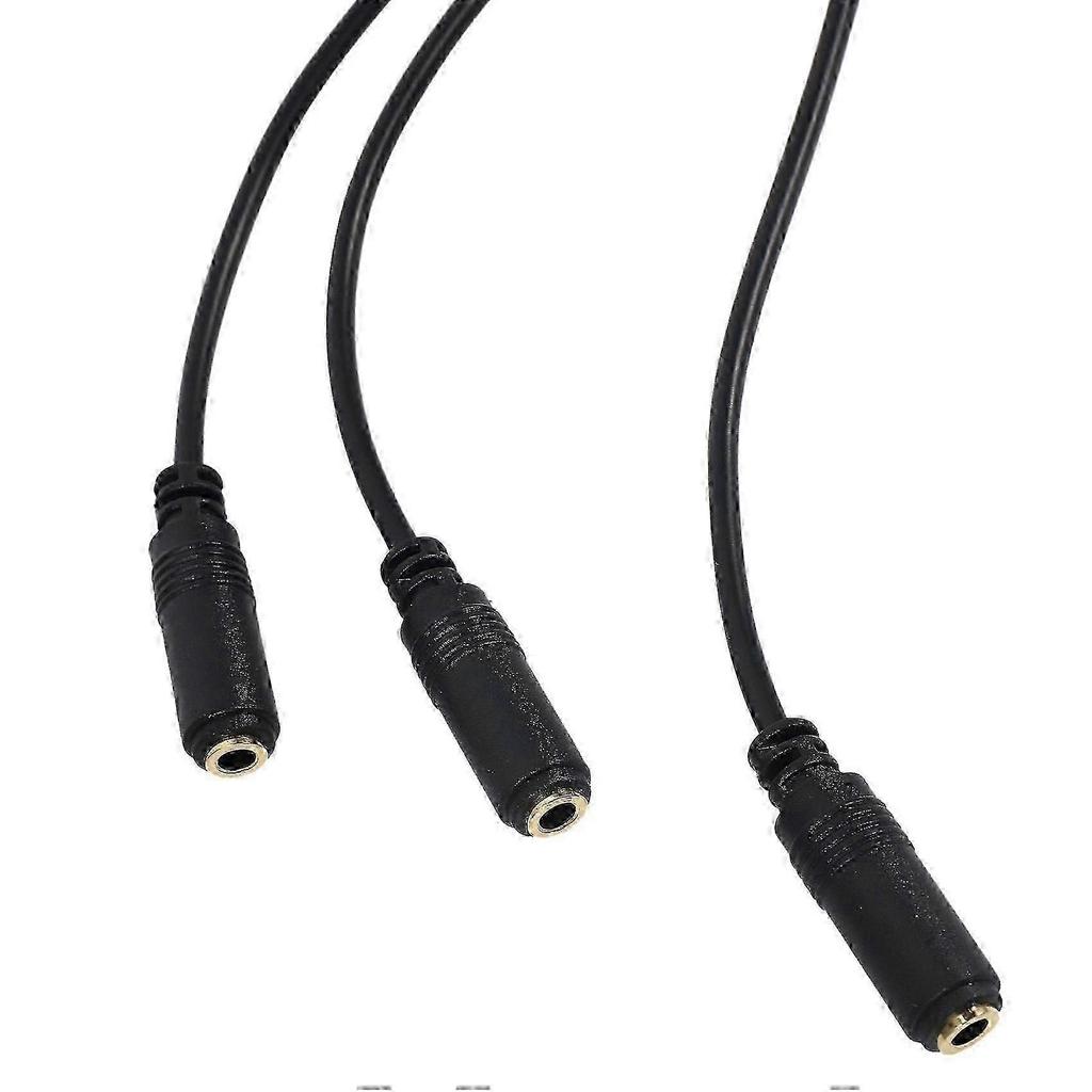 3.5mm Stereo Audio Splitter Cable Gold Plated 3.5mm (1/8 inch) TRRS Stereo Plug Male to 3 x 1/8 inch 3.5mm Stereo Jack Female 1 Input 3 Output Stereo