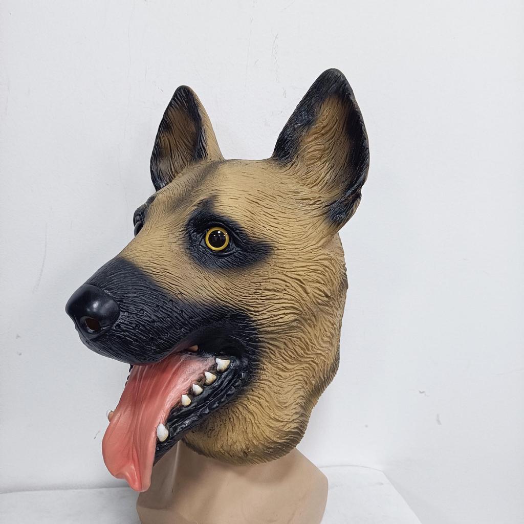 Realistic Police Dog Latex Mask - Halloween Costume Party Prop