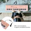 Btuty 61-Key Electronic Keyboard Piano Instrument with Microphone, Dual Power Modes, 6 Demonstration Songs, 5 Different Rhythms, Portable Piano Keyboa