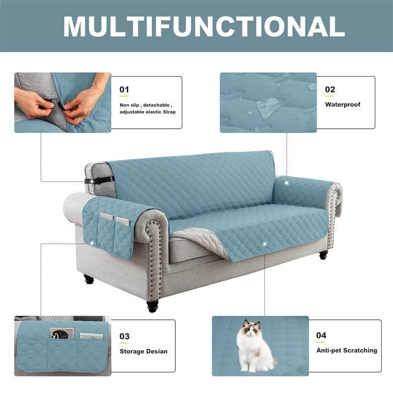 1 2 3 4 Seater Water Proof Sofa Cover Pet Dog Cat Kids Sofa Mat Couch Slipcovers for Living Room Armchair Furniture Covers Home