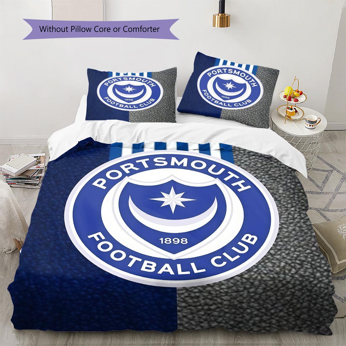 Portsmouth Football Club Pattern Bedding,Quilt