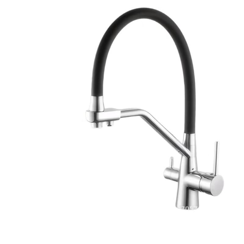TLXT Kitchen Wall-mounted Hot/Cold Swivel Faucet