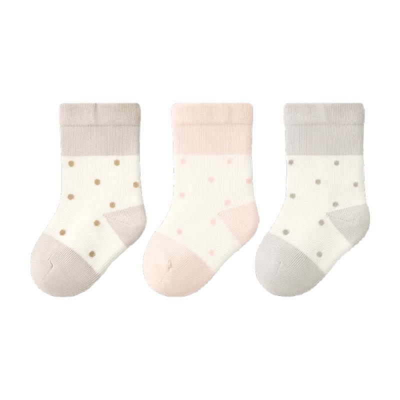 Nidoxiong Newborn Baby Girl Boneless Cotton Socks (3-Pair Pack) -3