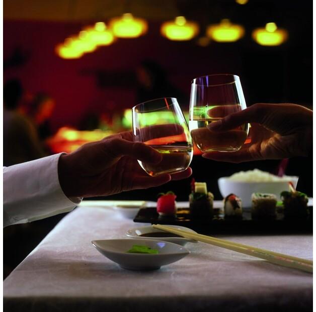 Set of Riedel The O Wine Tumbler Cabernet/Merlot + Viognier/Chardonnay Glasses, 8 Pieces (5414/50)