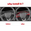 For Changan CS35 PLUS Accessories -2025 ABS CarbonFiber Car Steering Wheel Button Cover Trim Steering Wheel Control Sticker
