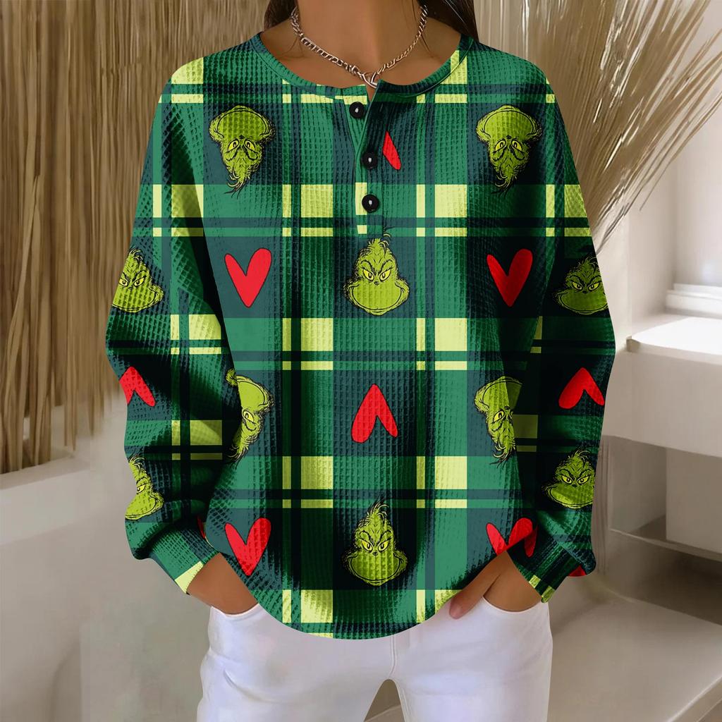 Women's Casual Shirts Long Sleeve Tops Button Up V Neck Loose Knit Fall Favorites For Women