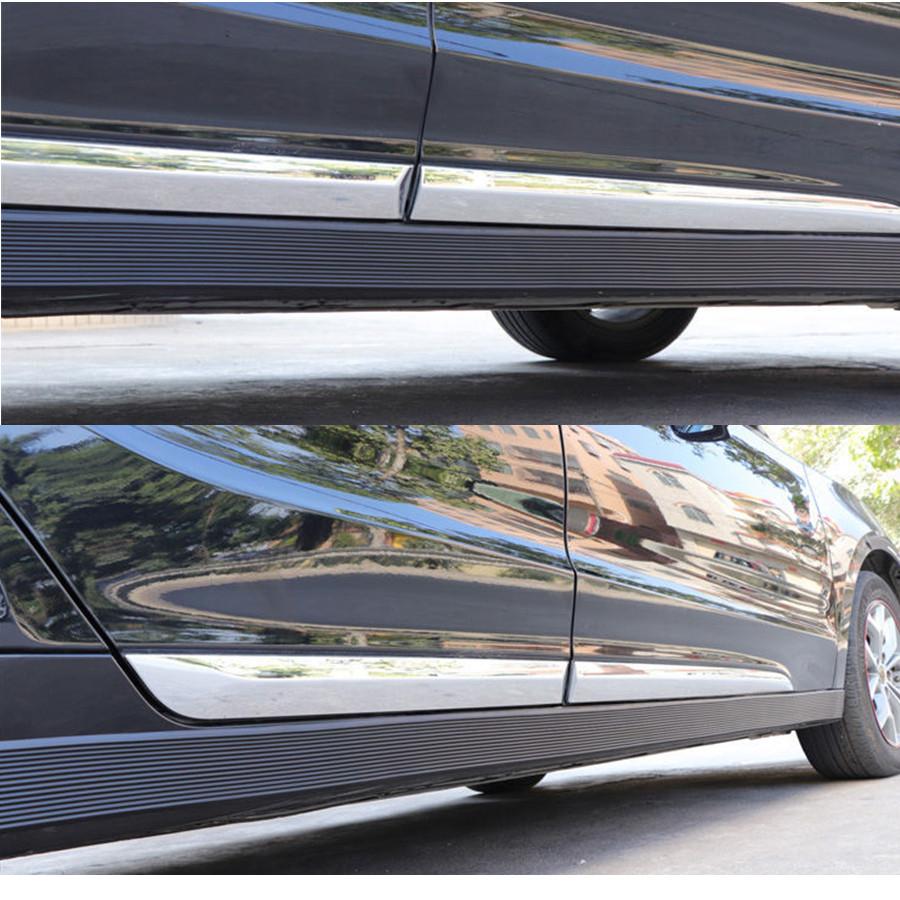 Universal 2M Flexible Rubber Car Side Skirt Anti-Collision Scratch-Resistant