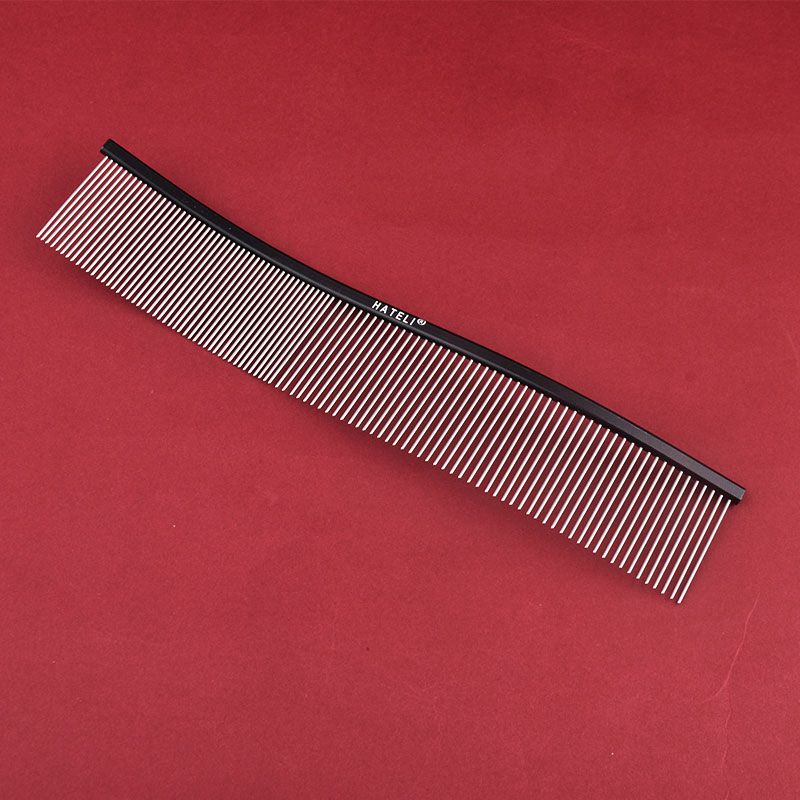 

22cm Color Pet Comb Professional Stainless Steel Pet Grooming Comb Dense Sparse Teeth Dog Cat Cleaning Brush Hair Removal Combb 22m чёрный