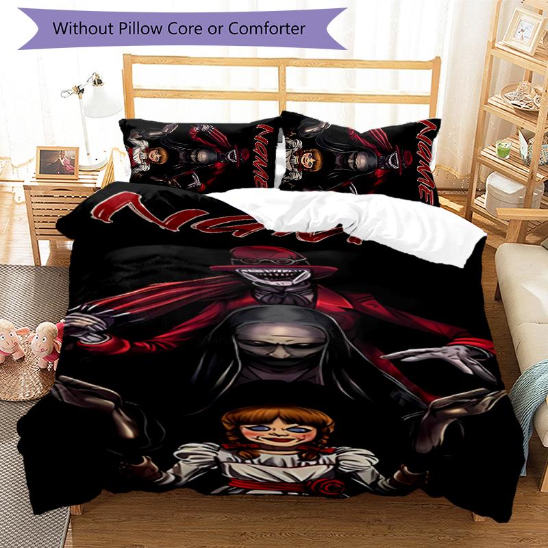 3pcs Custom Name Cartoon Pennywise the Dancing Clown Bedding Set Duvet Cover Closure Includes 1 Duvet Cover & 2 Pillowcases for All Seasons Bedroom De
