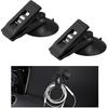 Wevdn 2 PCS Suction Cup Card Bill Clip, Sun Shade Reusable Advertising Clip with Suction Cup, Multiple Purpose Suction Cup Fixed Cloth Clip Ticket