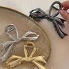 Korean Geometric Metal Gold Silver Black Gaint Bow Knot Hair Claw Clip for Women Thick Thin Head Accessories Streamer Crab Clamp