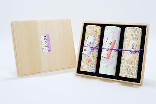 Hanakurabe Three-Fragrance Incense Set (Cherry Blossom, Elegant, and Osmanthus Scents) Low-smoke incense sticks. Comes with gift wrapping and a ceremo
