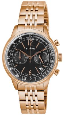 [SONNE] Watch HI002 Black Dial Stainless Steel Quartz 38MM Watch HI002PG Men's Gold [Parallel Import]