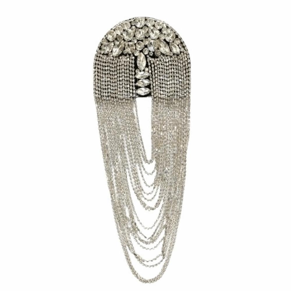 Rhinestone Tassel Epaulettes Zinc Zinc Alloy Shoulder Mark Shoulder Board Theatrical Cosplay