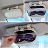 Cutie de depozitare multifuncțională pentru ochelari și clip pentru bilete, pentru parasolarul auto