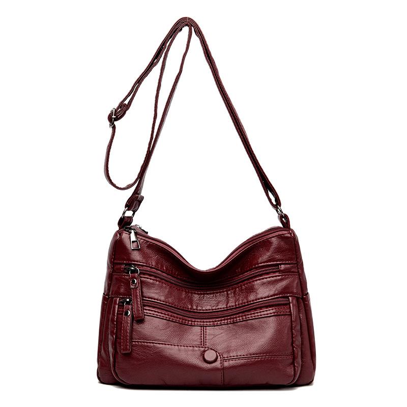 Женская сумка через плечо женская сумка кросс-боди на плечо маленькая багет летняя черная мягкая 26*12*21cm красный