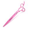 Napson Pink 8.0" Pet Grooming Scissors Set: Straight, Curved & Thinning (4 Pieces)