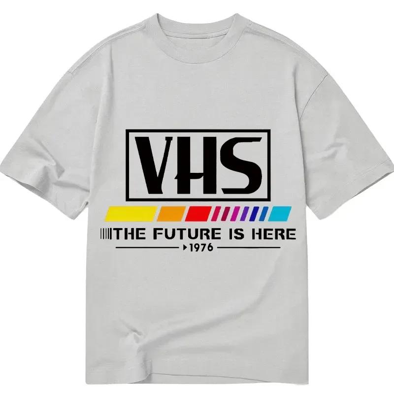 THE FUTURE IS HERE 1976 Printed Retro Cotton Tshirt for Men and Women Fashion Short Sleeved Shirt SpringSummer New Collection