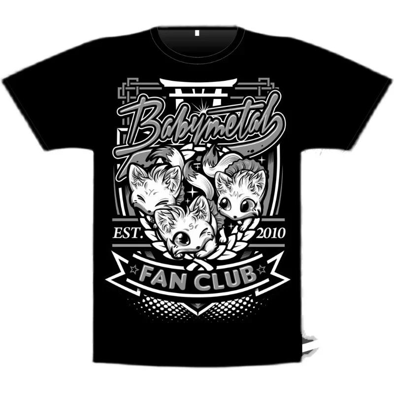 BABYMETAL Harajuku Muster Mode T-Shirt Unisex Baumwolle O-Ausschnitt Lässig Übergröße Kleidung Sommermode Druck Unisex T-Shirt