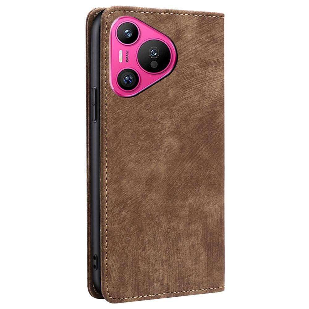 For Huawei Pura 70 Case RFID Blocking PU Leather Wallet Stand Anti-scratch Phone Cover