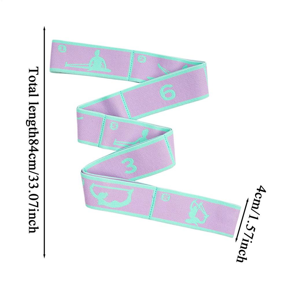 

Yoga Strap 8-Section Resistance Bands For Women Leg Flexibility Elastic 8-Section Kids Stretching Exercise Dance Pilates чистий