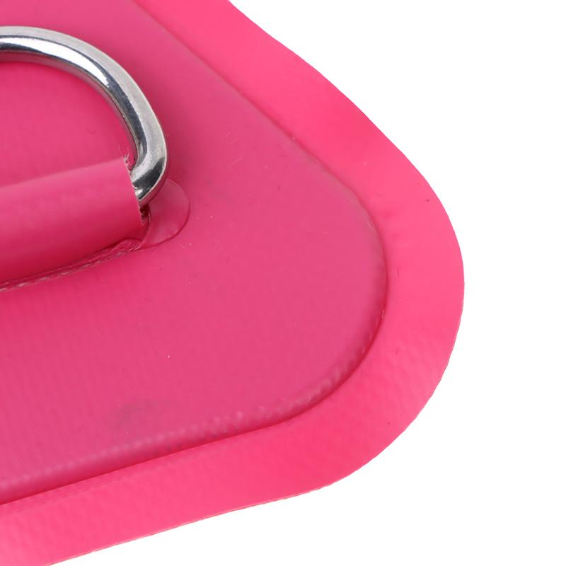 1Pc Surfboard Dinghy Boat Pvc Patch With Stainless Steel Triangle D Ring Patch Inflatable Boat Patch Canoe Deck Rigging Sup