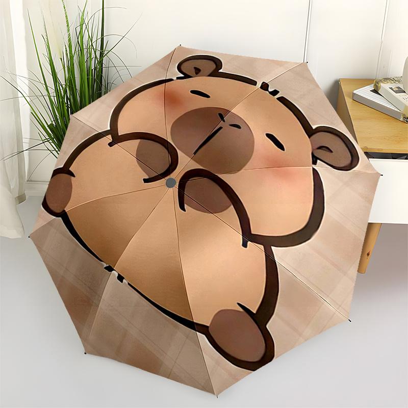 

Capybara Themed Travel Umbrella-8 Ribs Automatic Opening and Closing, Portable Folding Design, Compact and Stylish Umbrella Suitable for Out
