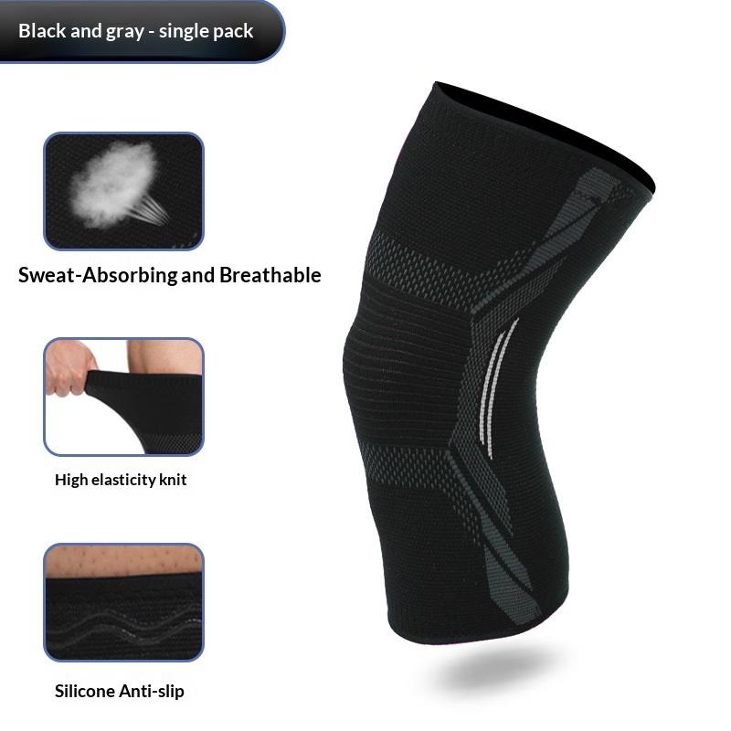 Knee Support Anti Slip Silicone Thick Comfortable Soft Fabric Brace for Volleyball Jogging Knee Joint Protection