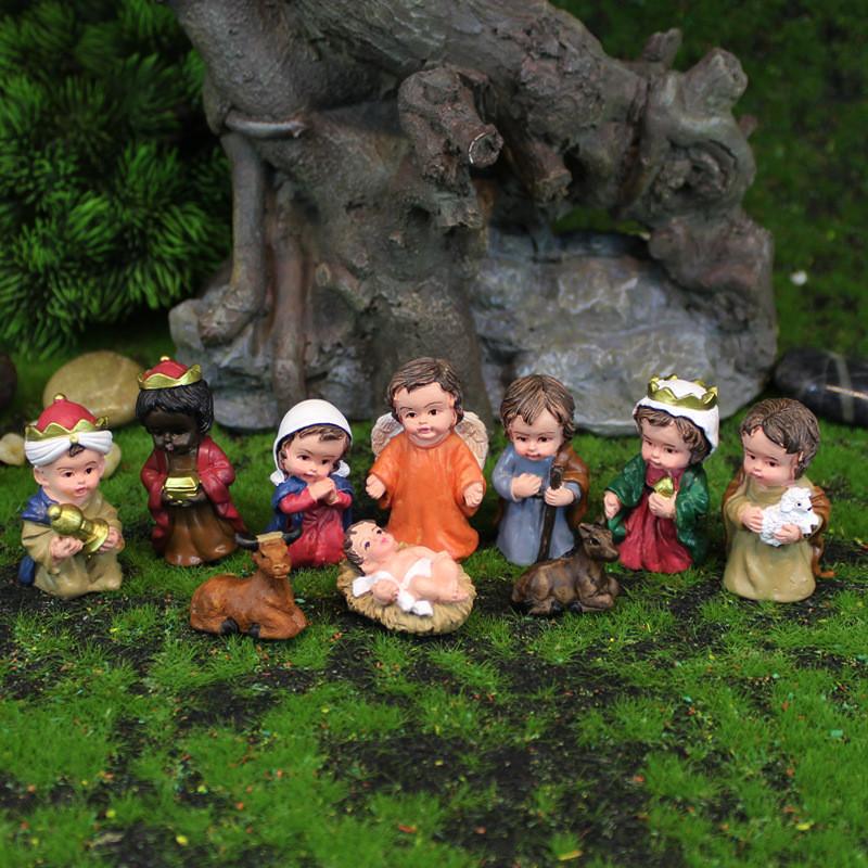 Model Doll Simulated Birth Jesus Figurine Micro Landscape Decoration Garden