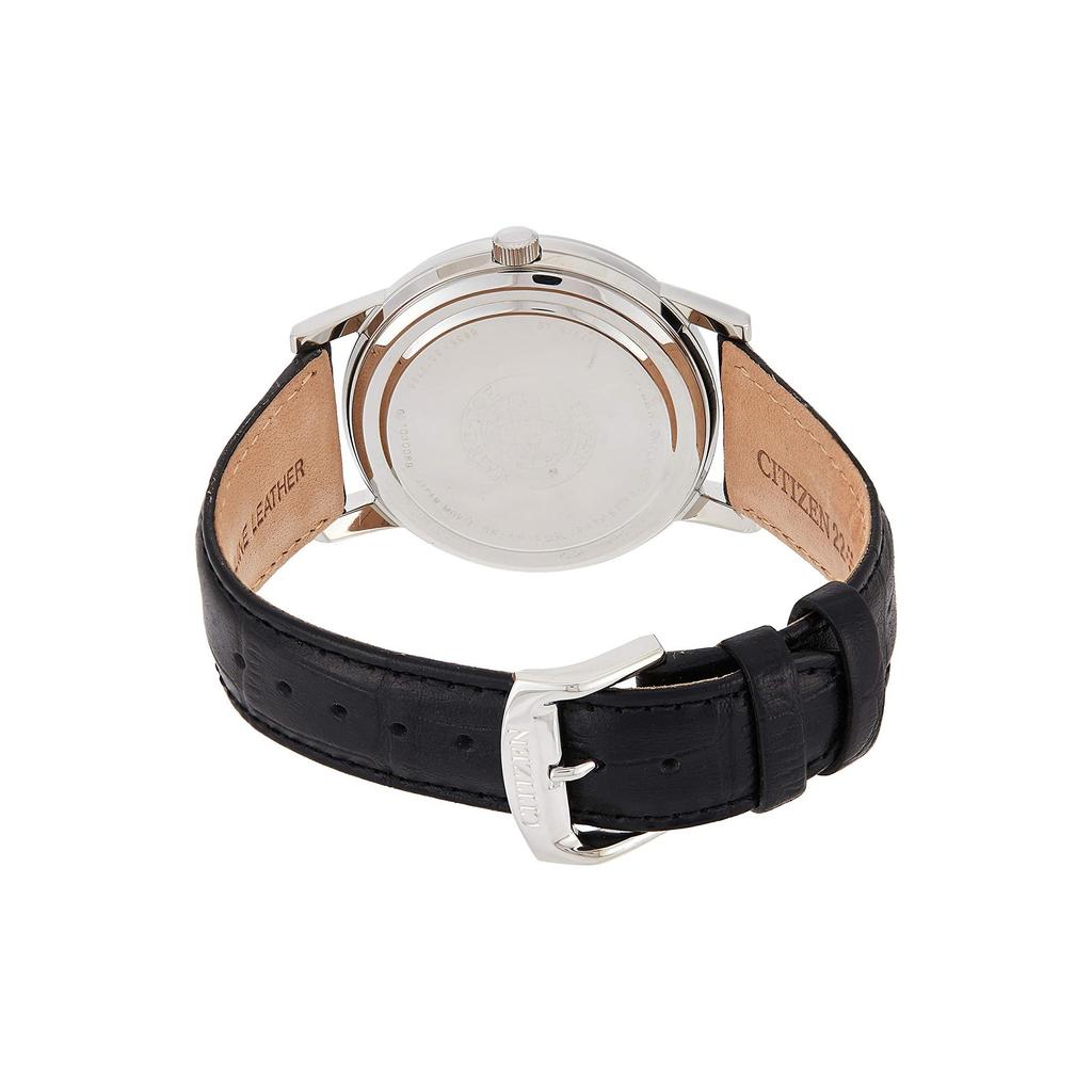 Citizen 30 Meters Water Resistant Eco-Drive Quartz Watch Leather Strap Men Watches White AO9000-06B