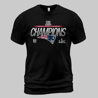 NE Patriot 2025 AFC Conference Championship Black TShirt Size S To 5XL Unisex T-Shirt