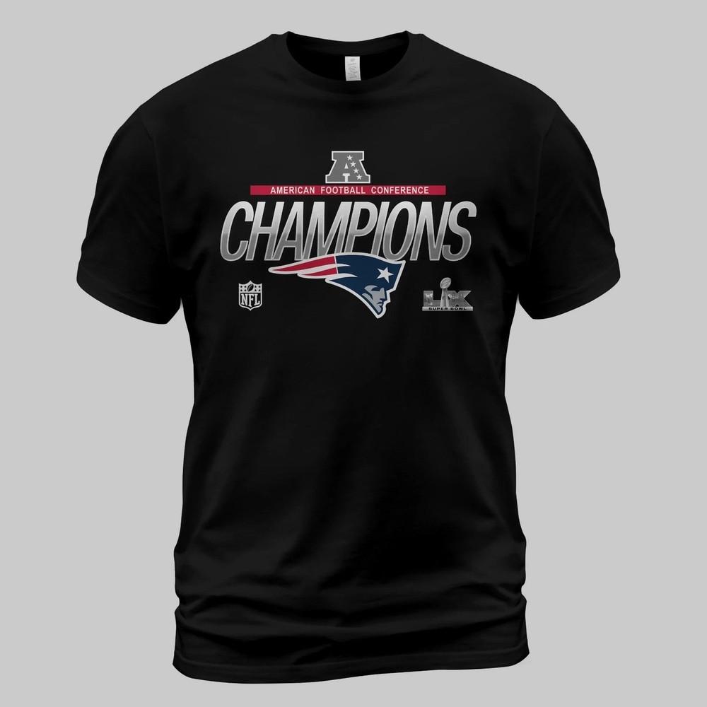 NE Patriot 2025 AFC Conference Championship Black TShirt Size S to 5XL Unisex T-Shirt XXXL