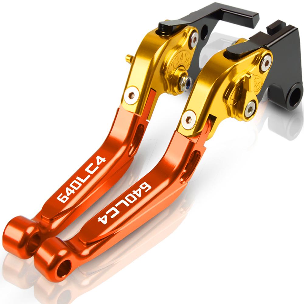 Motorcycle CNC Adjustable Extendable Foldable Brake Clutch Levers 640 LC4 Accessories For 640LC4 2003 2004 2005