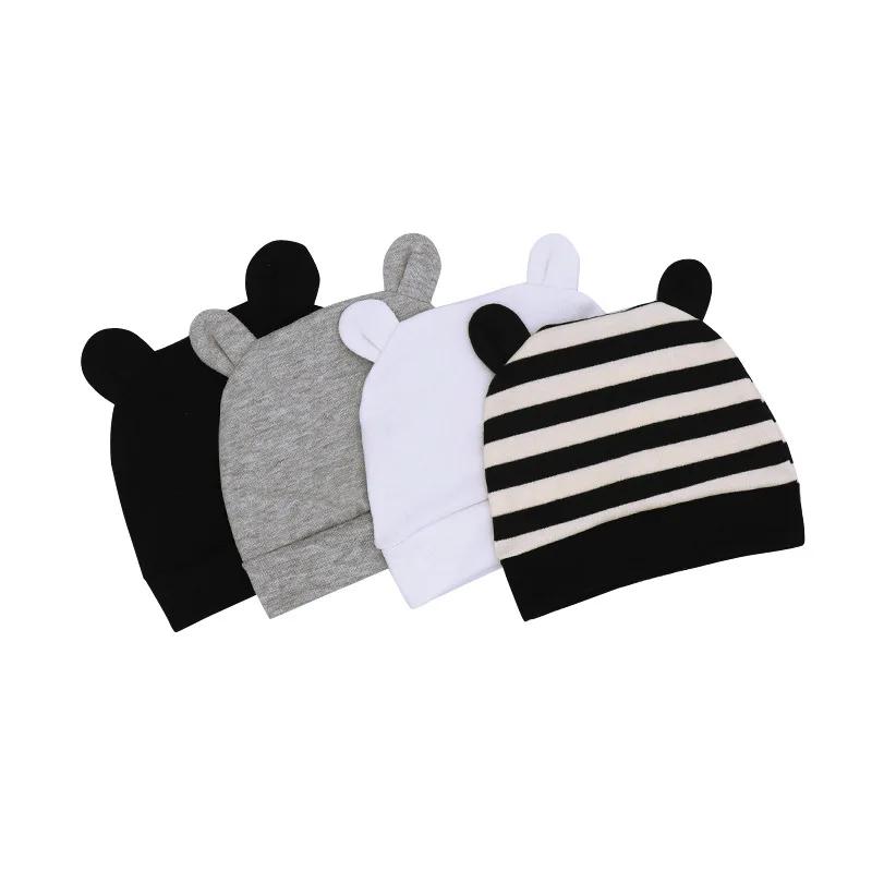 New Baby Hat For Boy Girl Fashion Ears Bonnet Cute Pography Props Hats Newborn Beanie Kids Outdoor Warm Knitted Beanie Cap