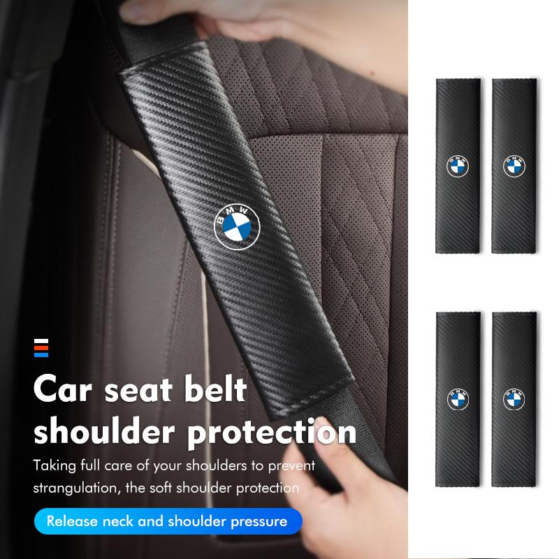 For BMW Car Carbon Fiber Seat Belt Cushion Safety Belt Shoulder Protector Pad Auto Accessories E46 E90 E60 F10 E39 F30 E36 E87