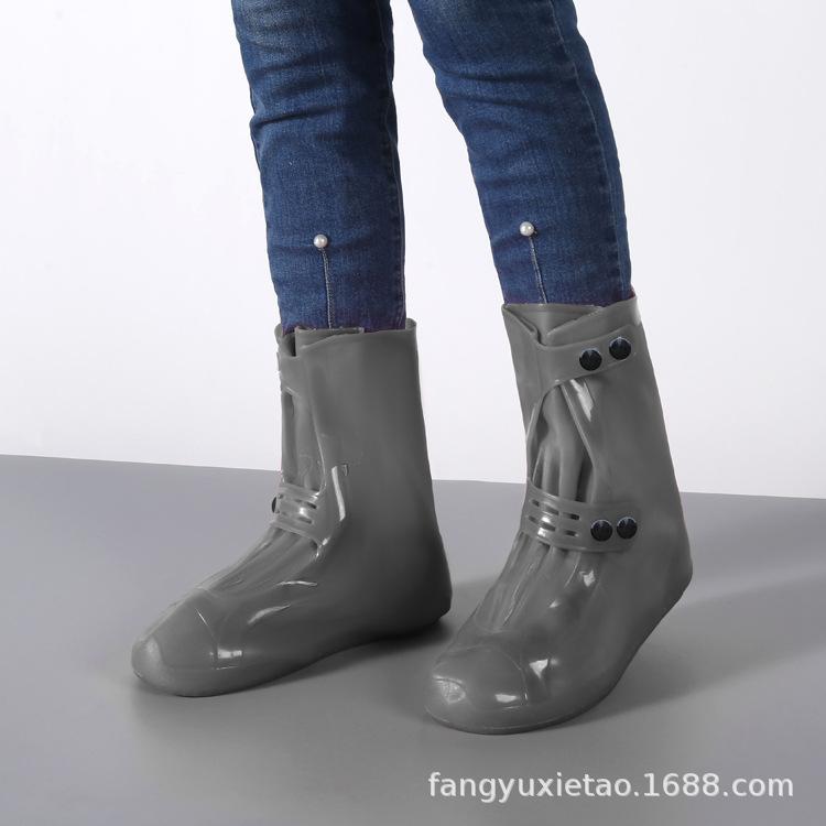 

Нескользящий и непромокаемый бахил, водонепроницаемый и износостойкий утолщенный водонепроницаемый бахил, удлиненный для дождливой погоды, дождевик на кнопках 44~45 коричневый