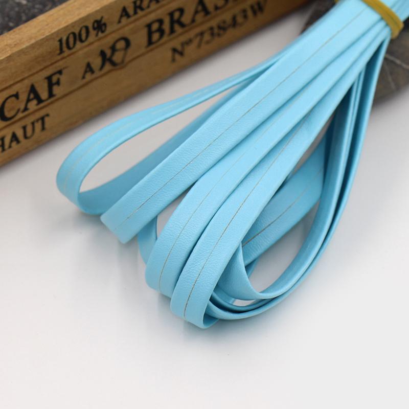 3 Metri Similpelle PU Nastro Sbieco 10mm Cucito Piping DIY Artigianato Patchwork Tappezzeria Tessile Nastro PU Guarnizione