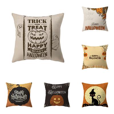 Pumpkin Alphabet Halloween Theme Pillow Cover Sofa Cushion  Holiday Gift Party Decoration Home Decor