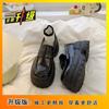 British Style Small Leather Shoes Women's Single Shoes New Spring Autumn and Winter Women's Shoes Platform Jk Black
