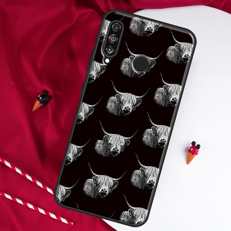 Highland Cows For Huawei Nova 12i 11i 8i 12s 9 10 SE Y90 Y60 Y70 Y72 Y61 Y91 P20 P40 P30 Lite P60 Pro Case