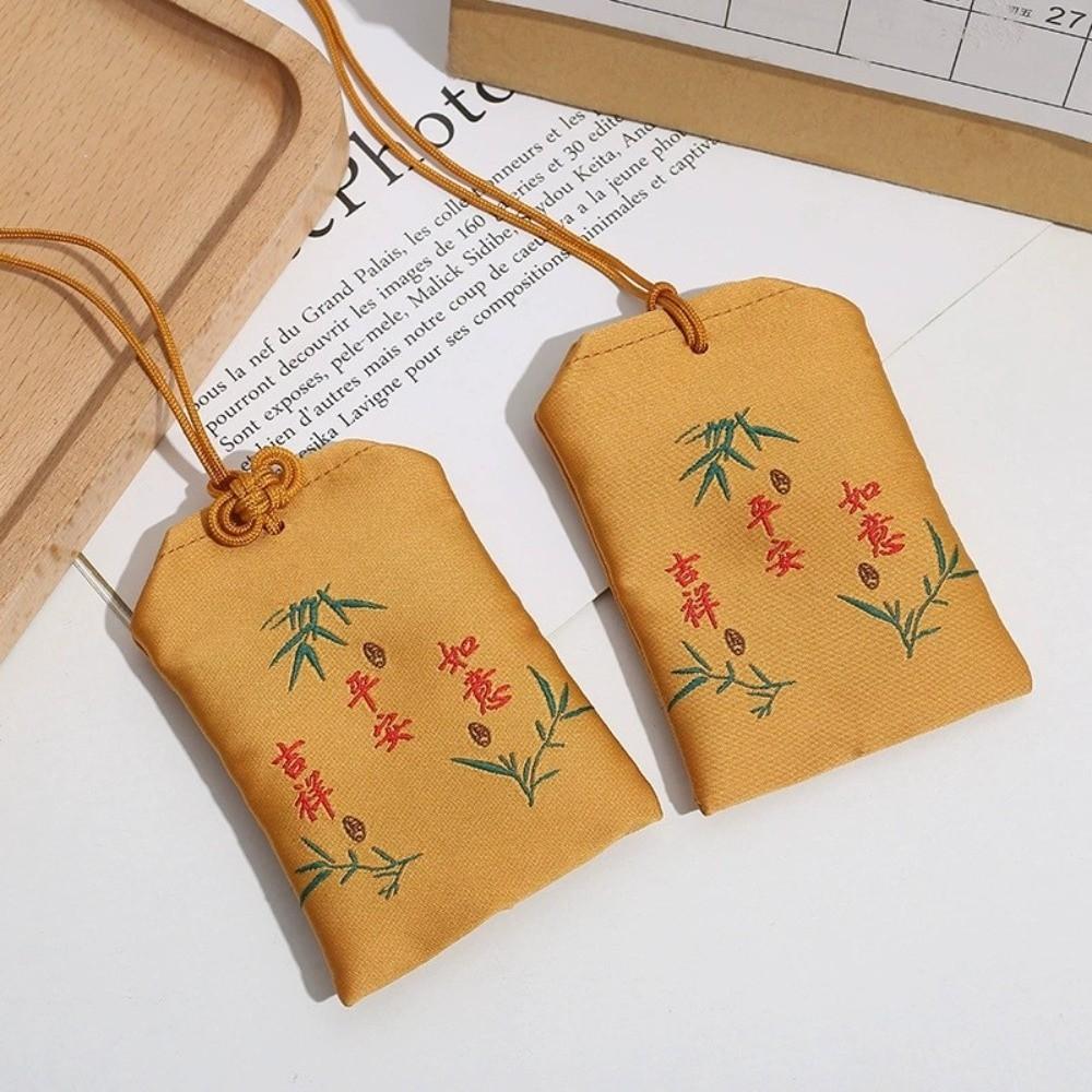 Klassischer japanischer Gebets-Glücksbringer Omamori Beten Schönheit Bestickte Beutel Glück Kaiserliches Paar Schlüsselanhänger Herbstfest