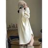 Plus-Size 300 Jin Lambswool Mid-Length Sweatshirt Dress for Women - Autumn/Winter European Style