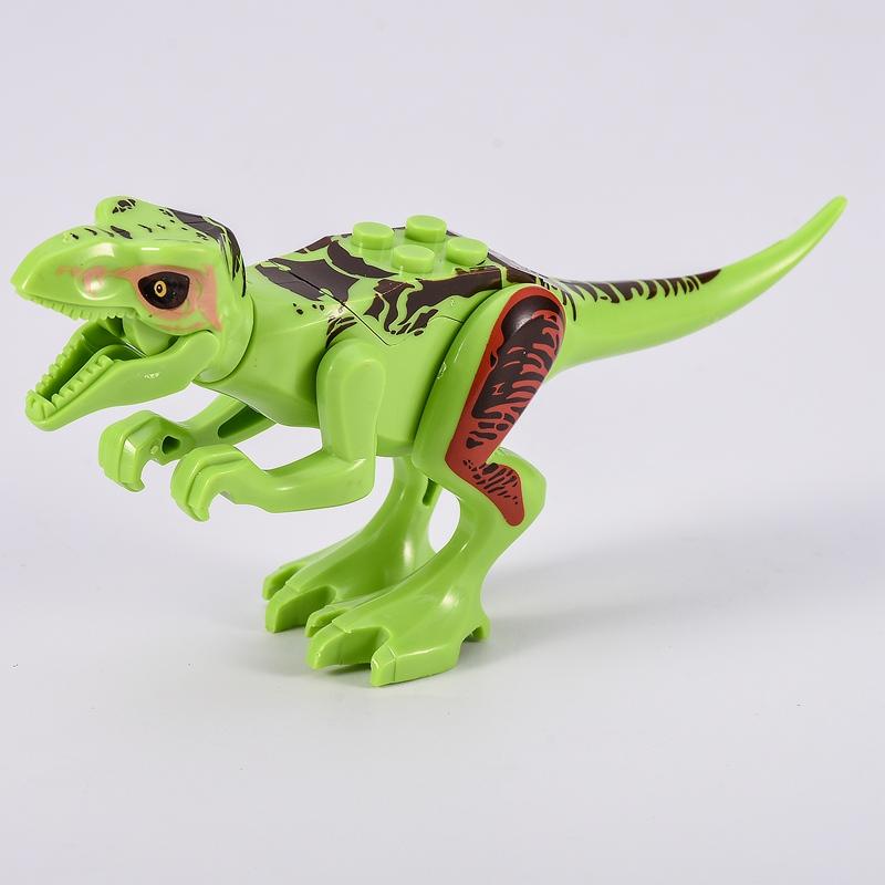 Sperrblöcke Jurassic Dinosaurier Tyrannosaurus Rex Wyvern Velociraptor Stegosaurus Bausteine ​​Spielzeug für Kinder Dinosaurier