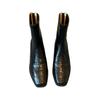 Huge and good-looking! Trend popular short boots French square head thick heel leather boots British style thin boots fashion boots