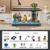 Goldfish Tank Desktop Aquarium with Filtration, Oxygenation, and Lid - Ecological Landscaping All-in-One for Living Room Household Use.