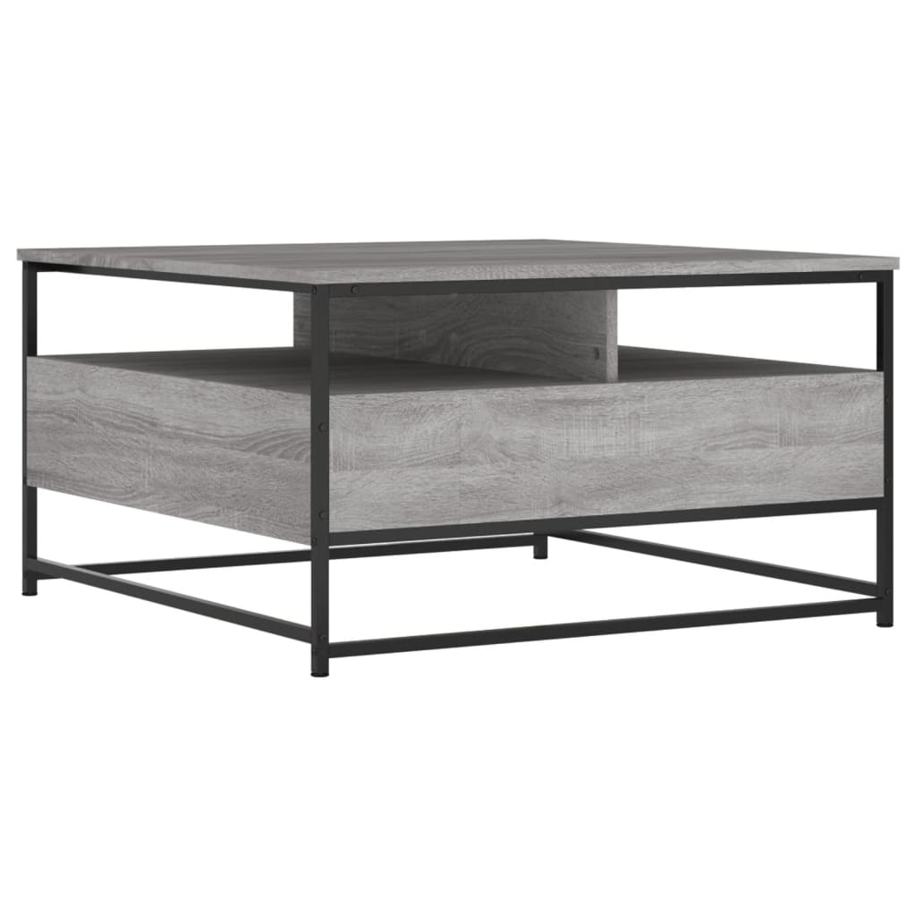  Coffee Table, Grey Sonoma Oak, 80x80x45 Cm